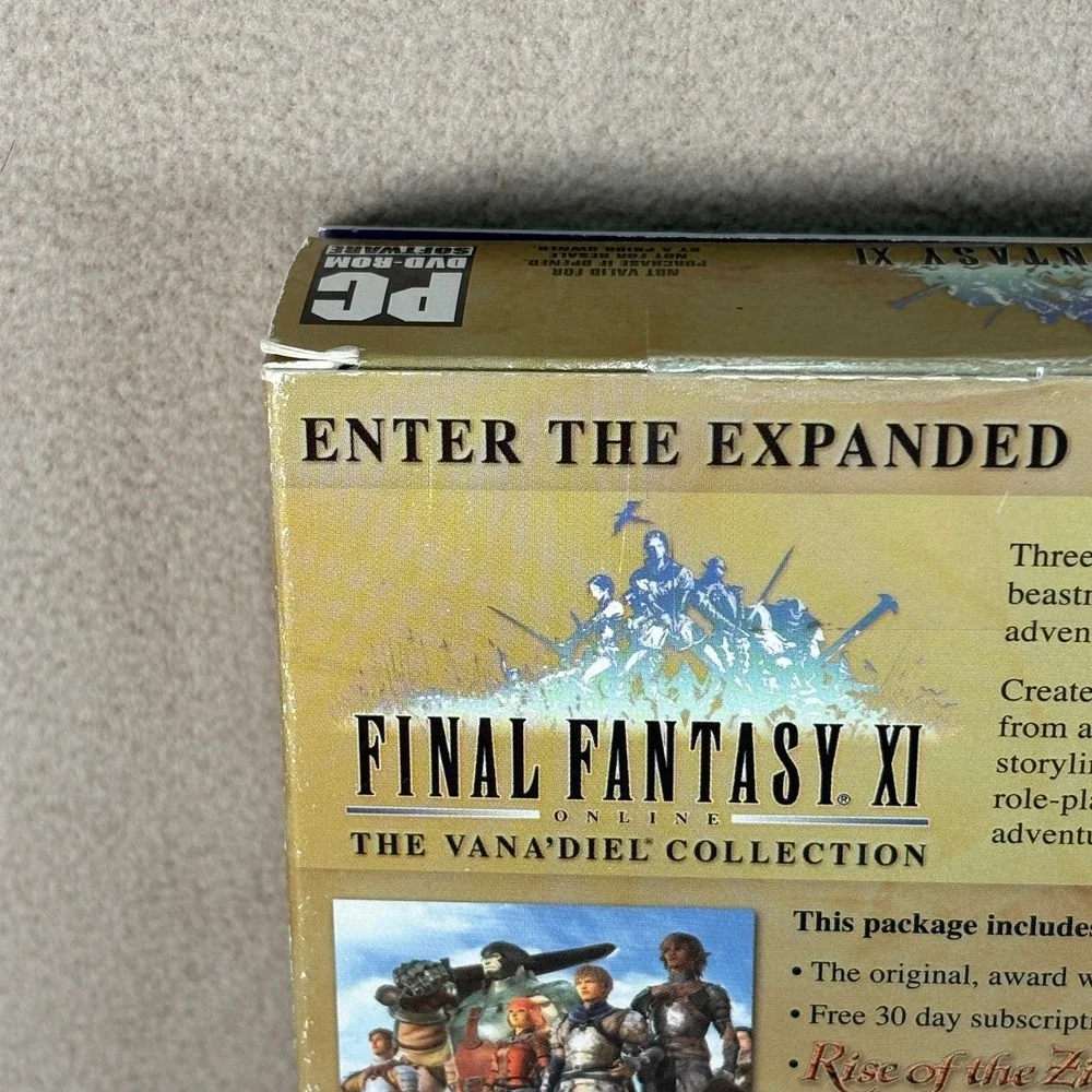 Final Fantasy XI Online The Vana'diel Collection PC Big Box Rise of the Zilart